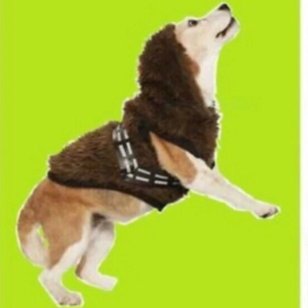 Petco Star Wars Chewbacca Brown Furry Hooded Jacket. Size Large.